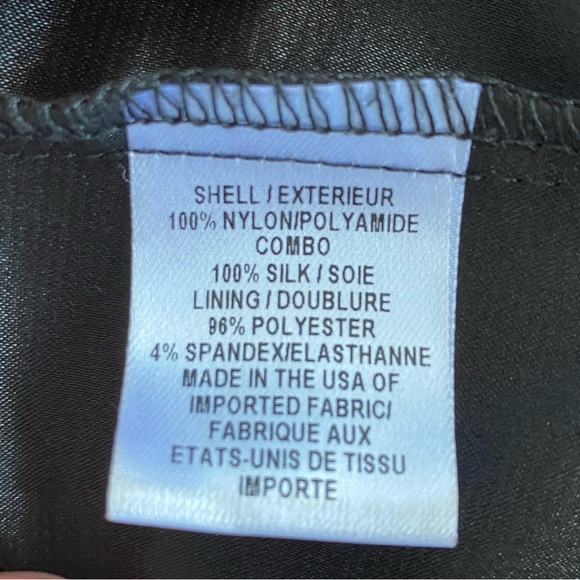 MILLY 'Cheetah' ~ Black Lurex Lace Illusion V-Neck Party Dress Size 6 - Picture 10 of 10